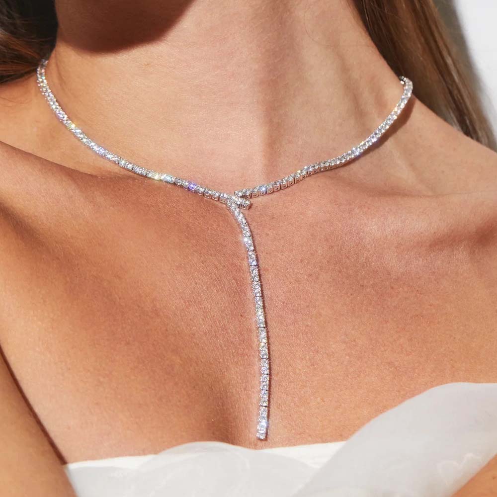 Crystal Choker Necklace - Stonenfans-Collier à maillons en forme de