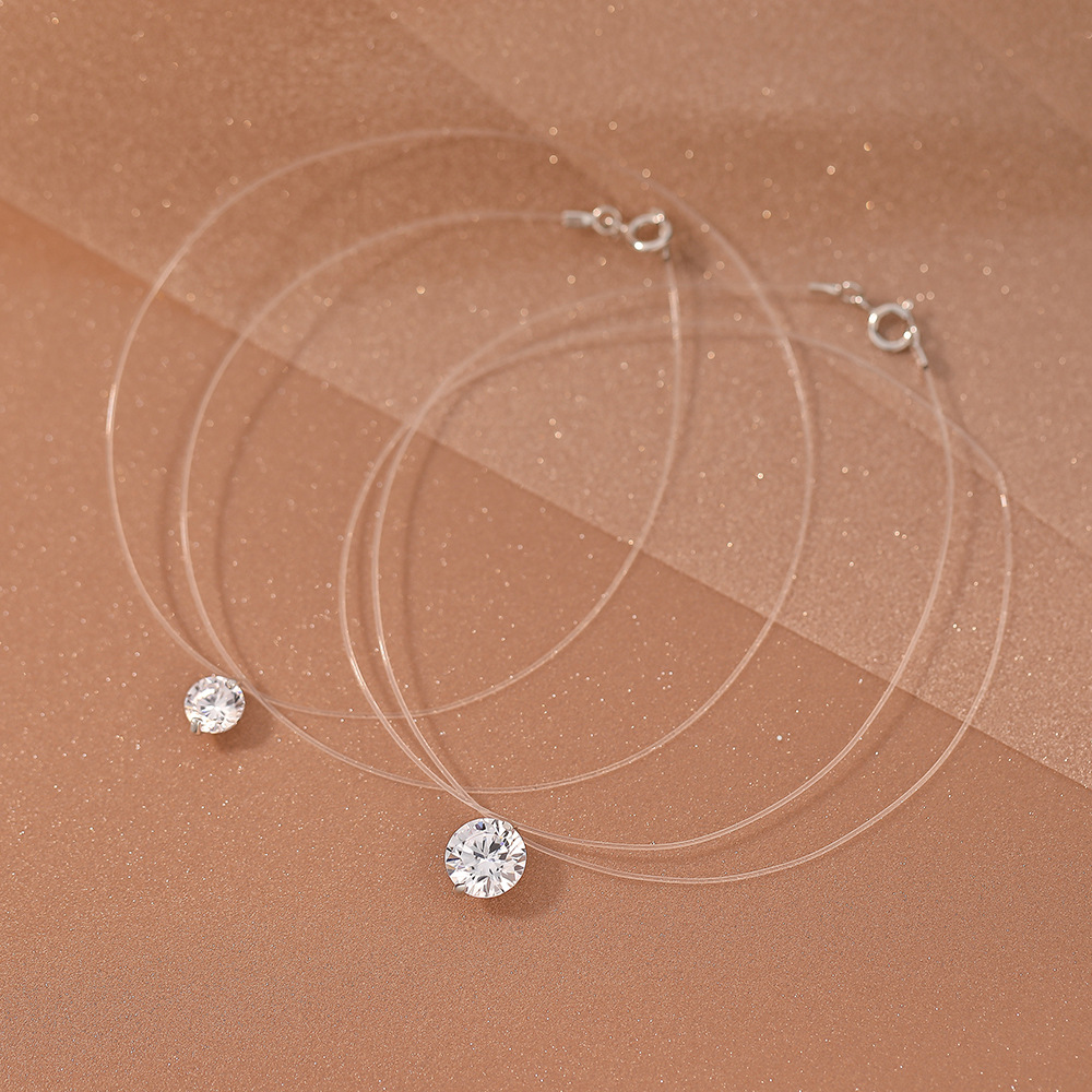 Crystal Choker Necklace - Collier pendentif en moissanite 0,5-5 CT