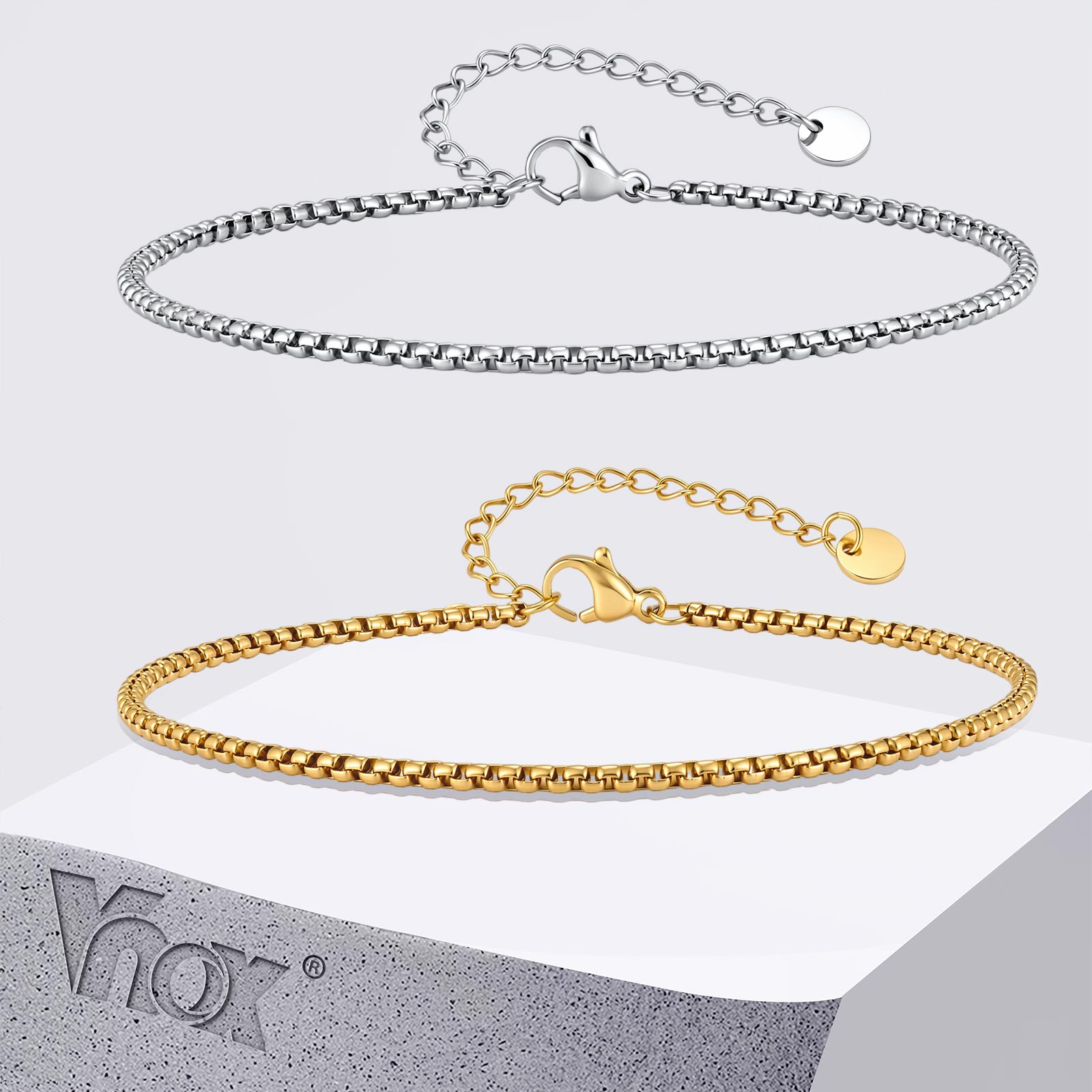 Jc Jewelry & Watches Reviews - Vnox Chaîne de cheville en acier