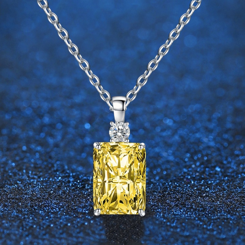 Crystal Choker Necklace - 100% 925 argent Sterling taille émeraude