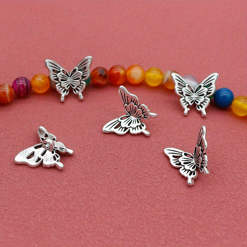 Butterfly Pendant Necklace - Accessoires papillon en argent pour bricolage,