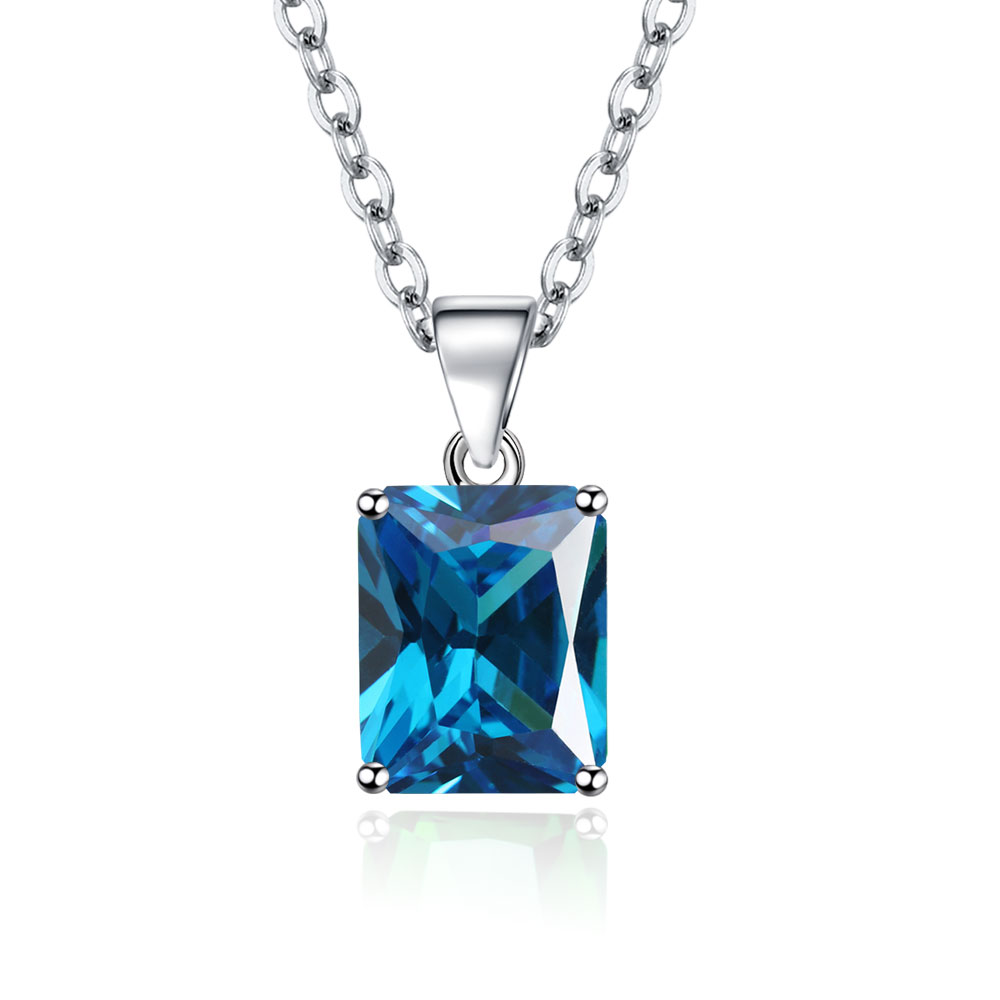 Crystal Choker Necklace - Collier pendentif en argent sterling 925