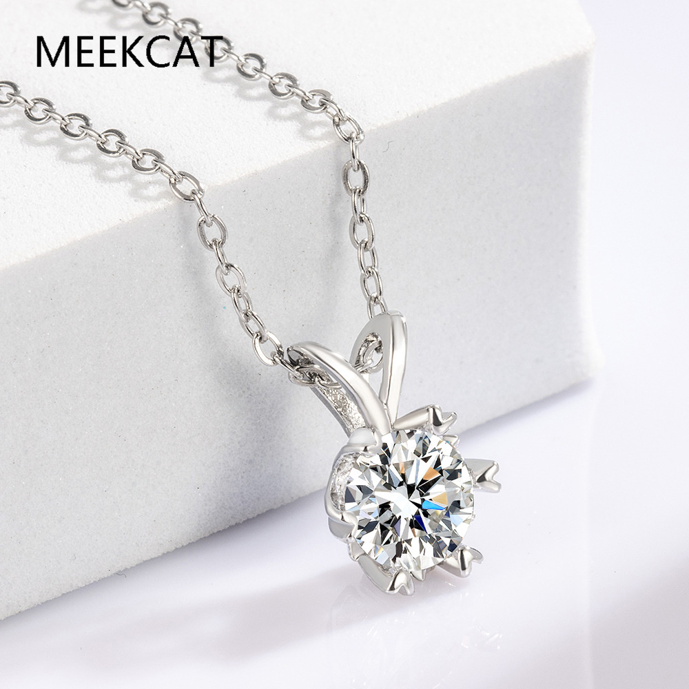 Crystal Choker Necklace - Collier Halo en Moissanite pour Femme,