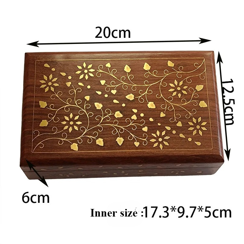 Indian Jewelry Watches - Boîte à bijoux artisanale en bois