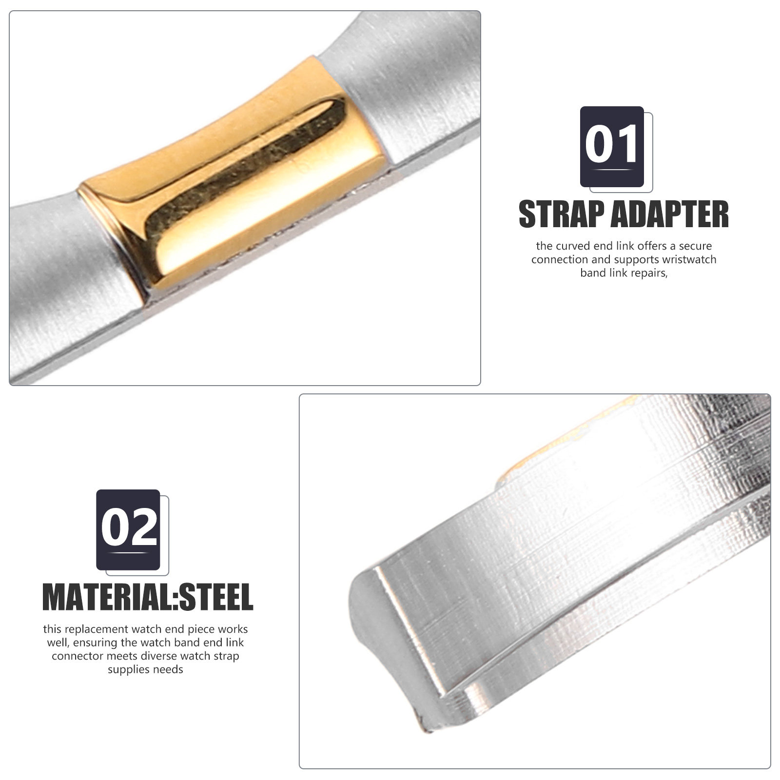 2 pièces d'adaptateurs de liai - Watch Strap Replacement avis et prix