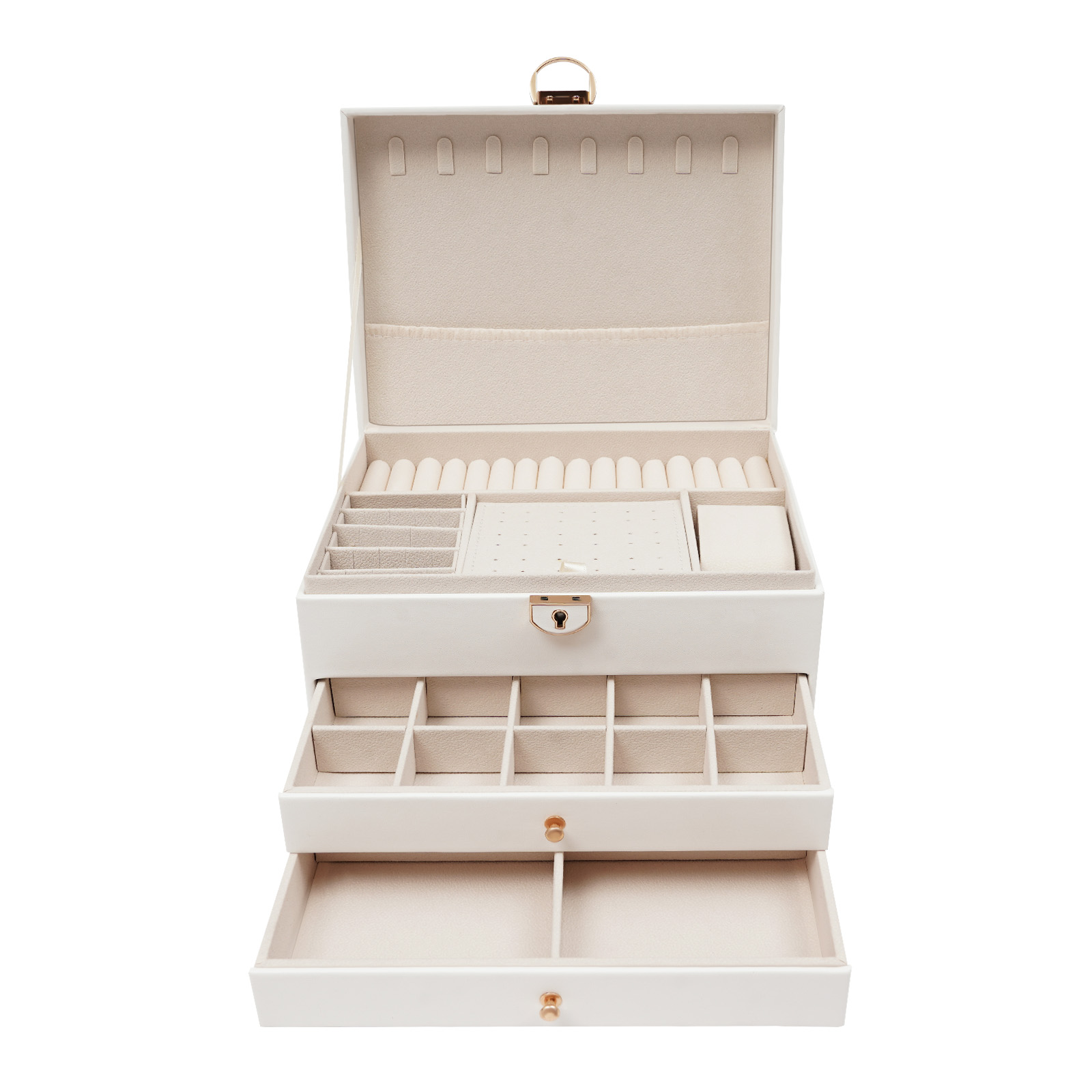 Boîte de rangement à 3 niveaux - Jewelry Eyewear Watches & Accessories avis et prix