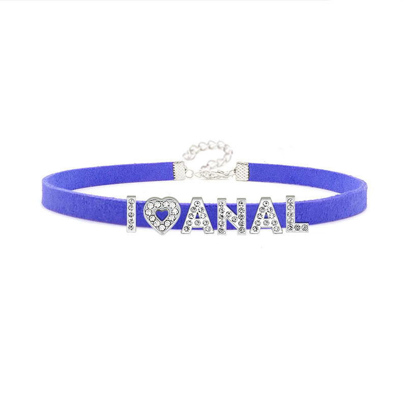 Sexy chaud strass lettres j'ai - Crystal Choker Necklace avis et prix