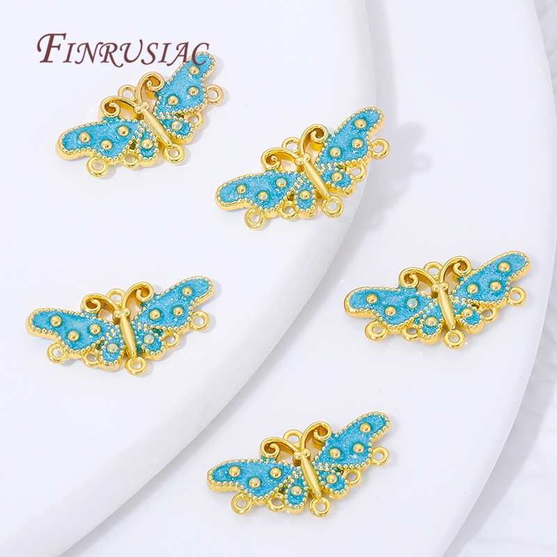 Connecteur papillon en émail b - Butterfly Pendant Necklace avis et prix