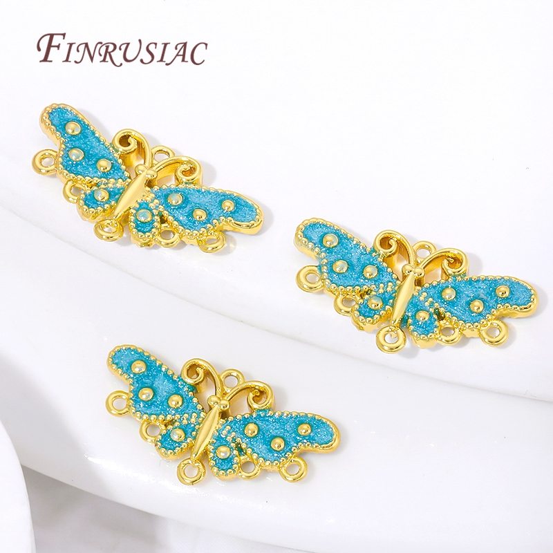 Connecteur papillon en émail b - Butterfly Pendant Necklace avis et prix