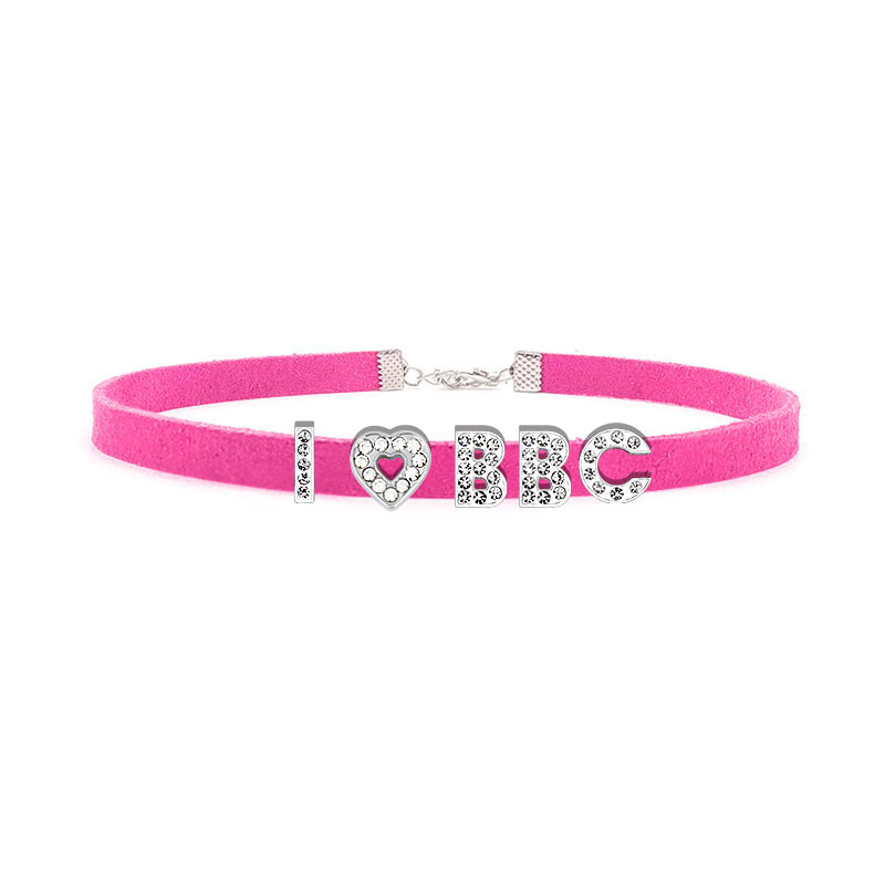 Goth Sexy strass lettres j'aim - Crystal Choker Necklace avis et prix