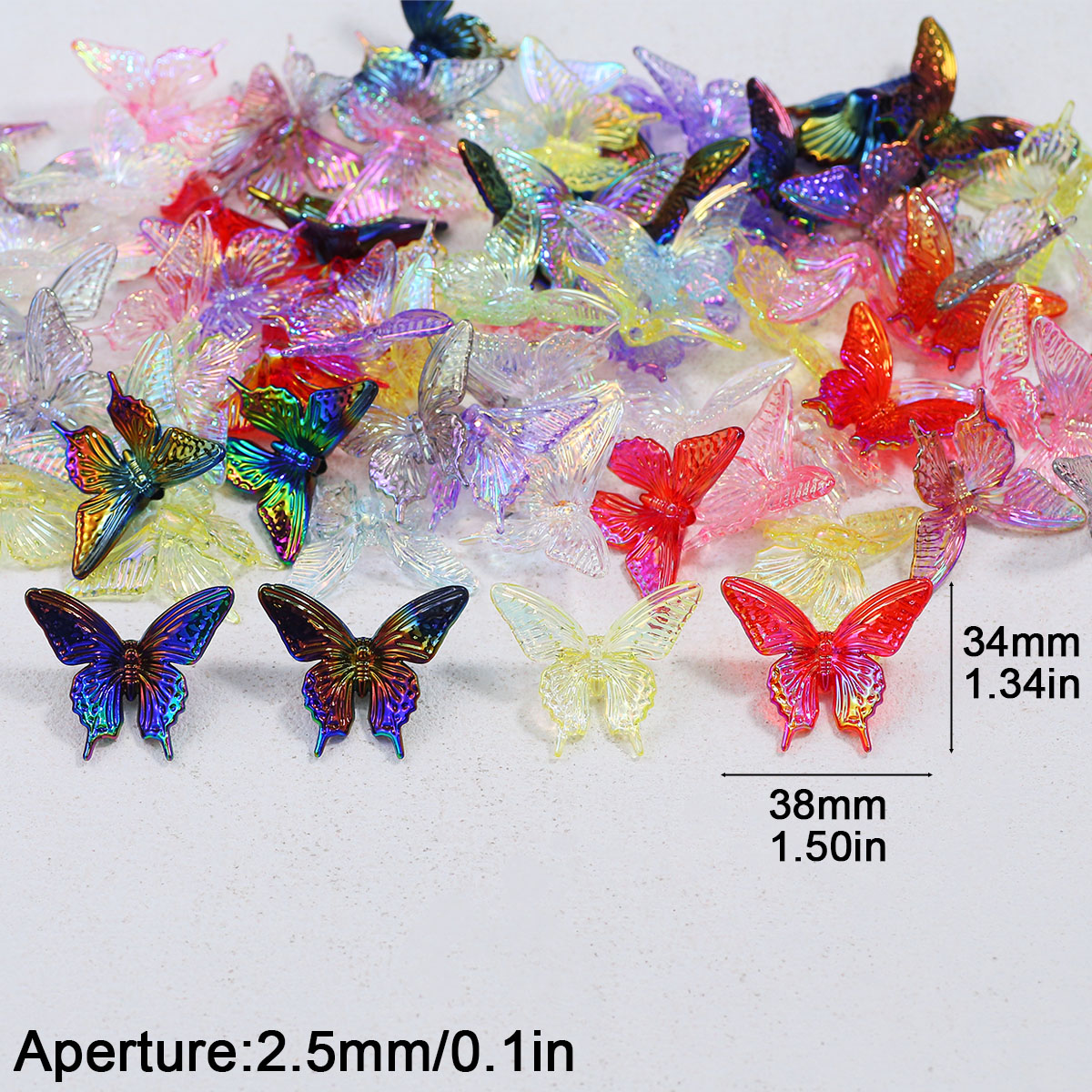 38*34mm acrylique papillon UV  - Butterfly Pendant Necklace avis et prix