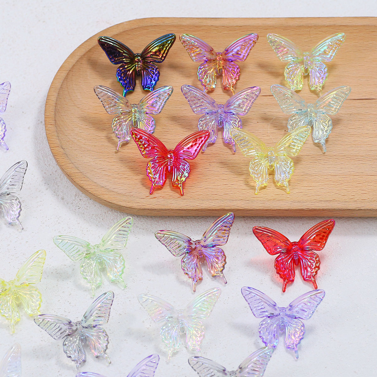 38*34mm acrylique papillon UV  - Butterfly Pendant Necklace avis et prix