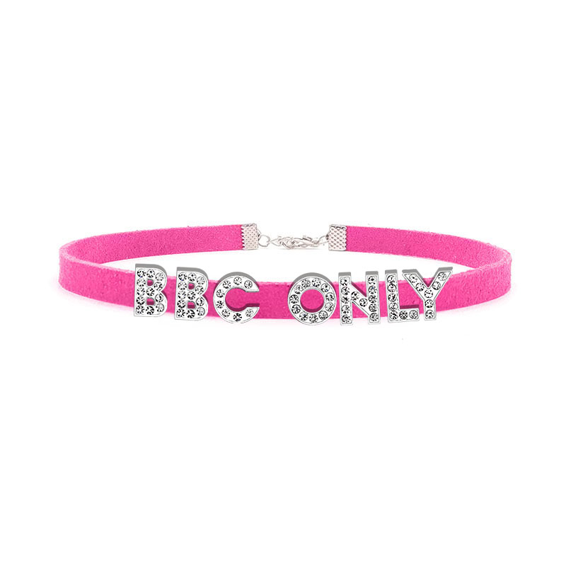 Collier avec lettres en strass - Crystal Choker Necklace avis et prix