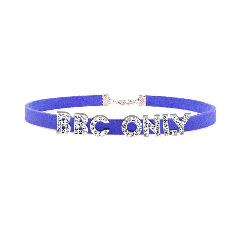 Collier avec lettres en strass - Crystal Choker Necklace avis et prix