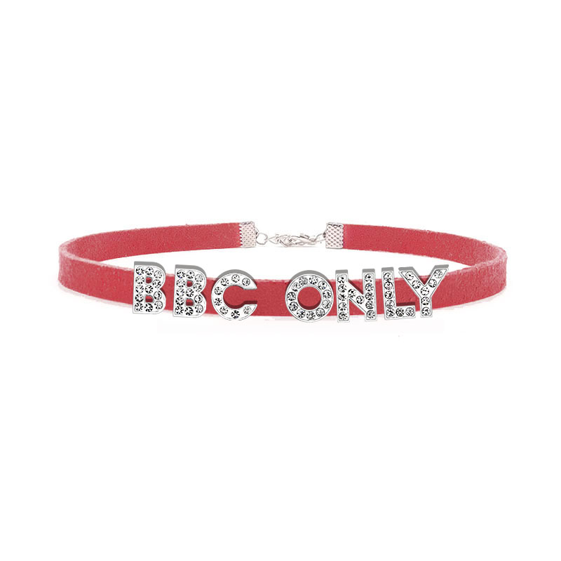 Collier avec lettres en strass - Crystal Choker Necklace avis et prix
