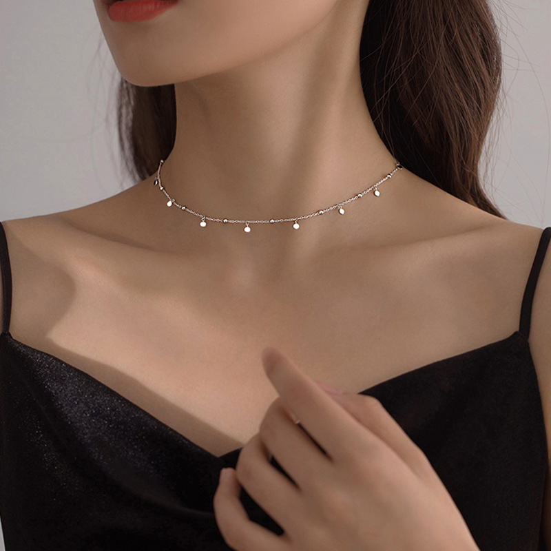 Bijoux délicats en argent Ster - Crystal Choker Necklace avis et prix