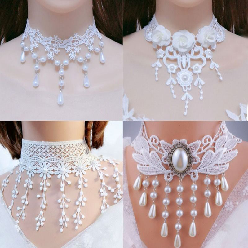 Collier ras du cou en dentelle - Crystal Choker Necklace avis et prix