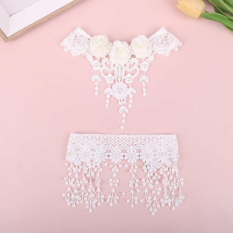 Collier ras du cou en dentelle - Crystal Choker Necklace avis et prix