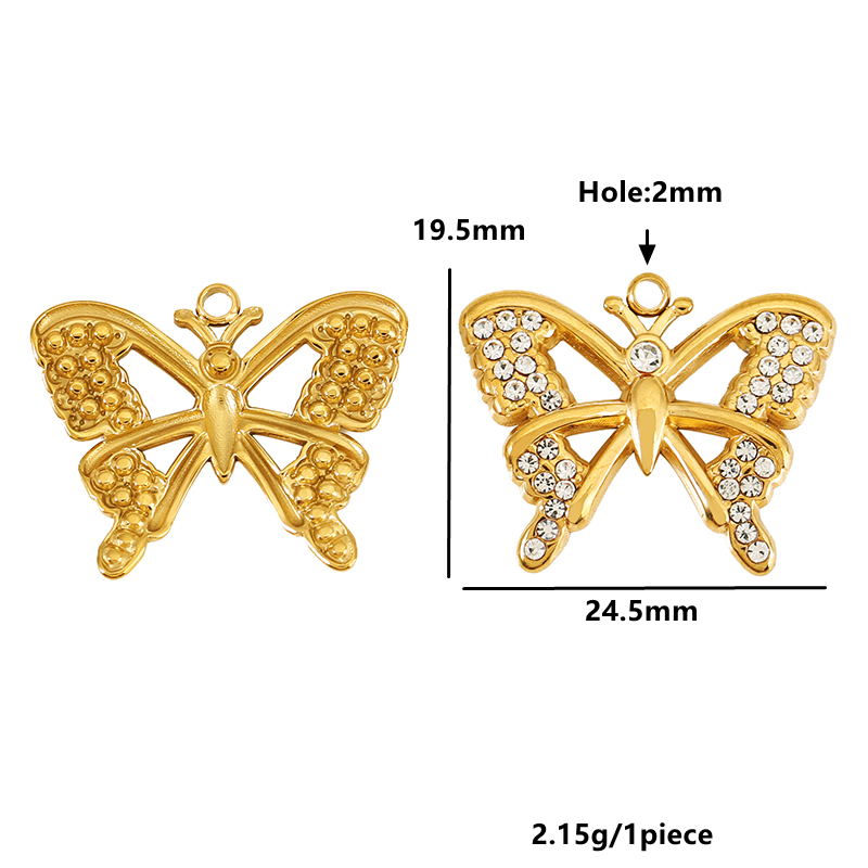 4 pendentifs breloques en acie - Butterfly Pendant Necklace avis et prix